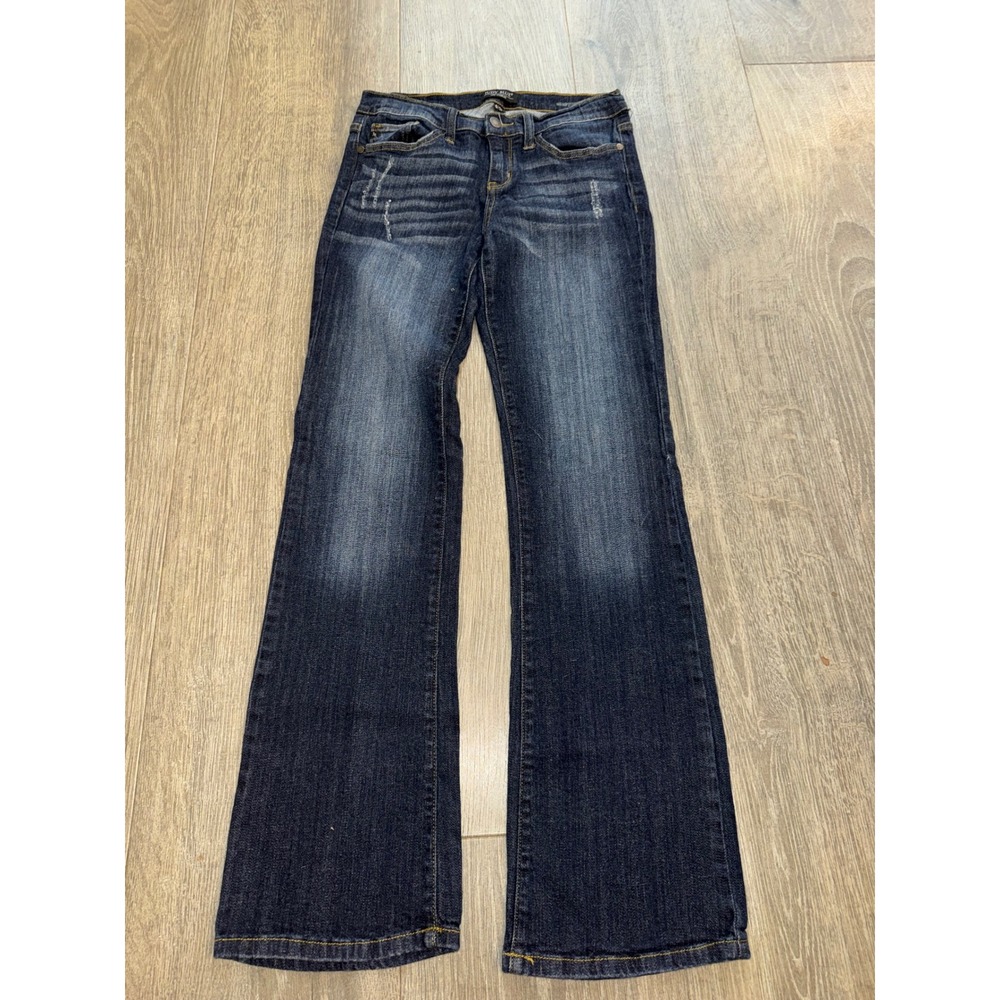 Judy Blue Los Angeles Dark Wash Distressed Bootcut Jeans Women Size 9 29